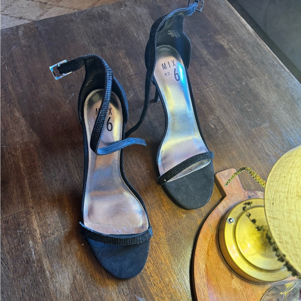 Mix No. 6 Black Strappy Heels